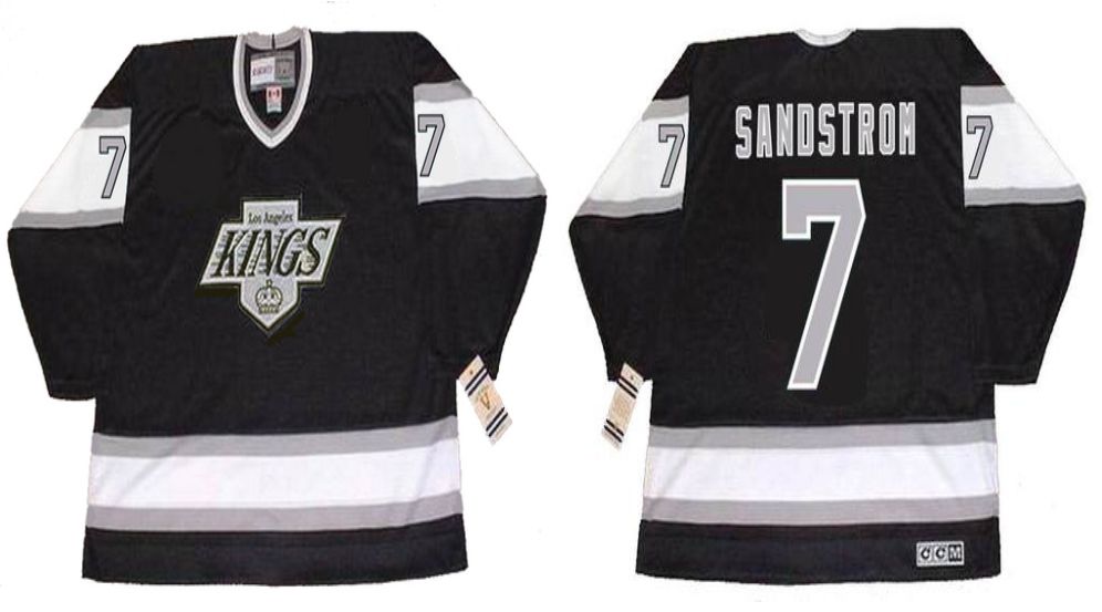 2019 Men Los Angeles Kings #7 Sandstrom Black CCM NHL jerseys